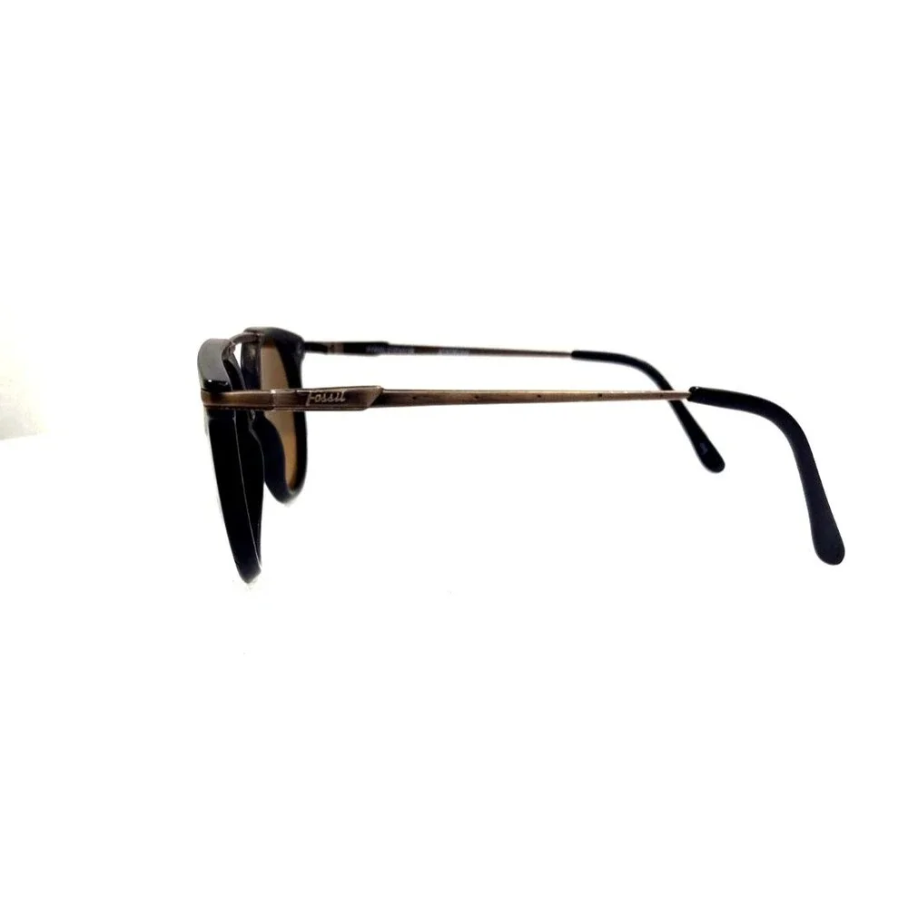 FOSSIL Jetstream CS1002BLK Women SUNGLASSES UV 54-19-145 Double Brow Cat Eye